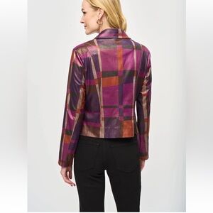 Joseph Ribkoff Multicolor Plaid Jacket
